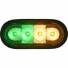 Buyers Products 6 Inch LED Oval Strobe Light with Amber/Green LEDs and Clear Lens SL62AG